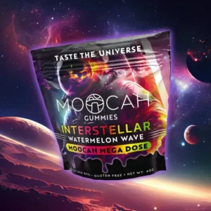 Moocah Mega Dose Interstellar Watermelon Wave Gummies – premium mushroom edibles