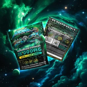 Moocah Mushroom Sour Alien Apple Gummies 15000mg – premium mushroom edibles