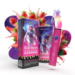 Moocah Strawberry Stardust Vape 2200mg premium mushroom vape pen